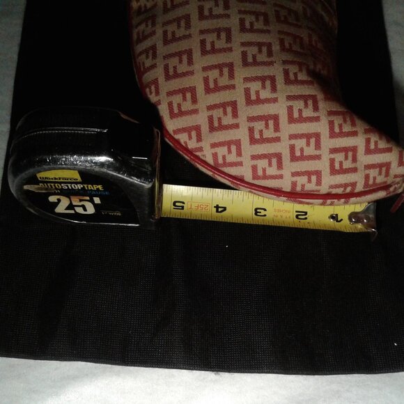 Fendi Red FF Monogram Small Hobo Handbag - Picture 8 of 15